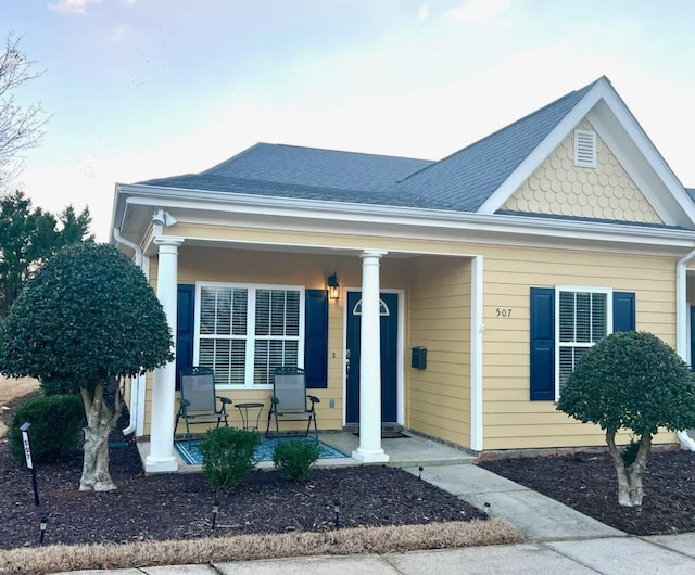 view of front facade with covered porch