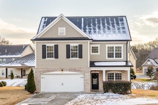 view of front of home featuring a garage