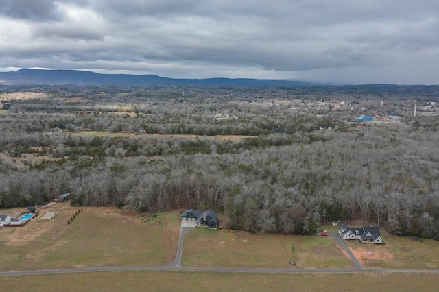 bird's eye view featuring a mountain view