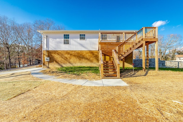 exterior space with a deck