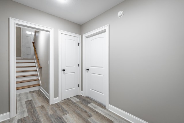 interior space with light wood-type flooring