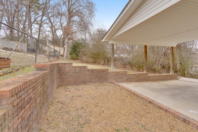 view of yard with a patio