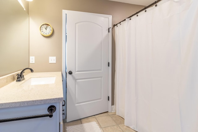 bathroom featuring vanity and tile patterned floors