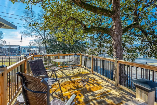 view of wooden terrace