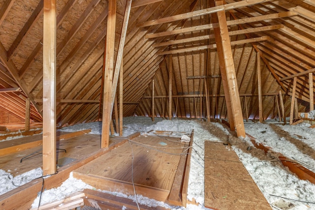 view of attic