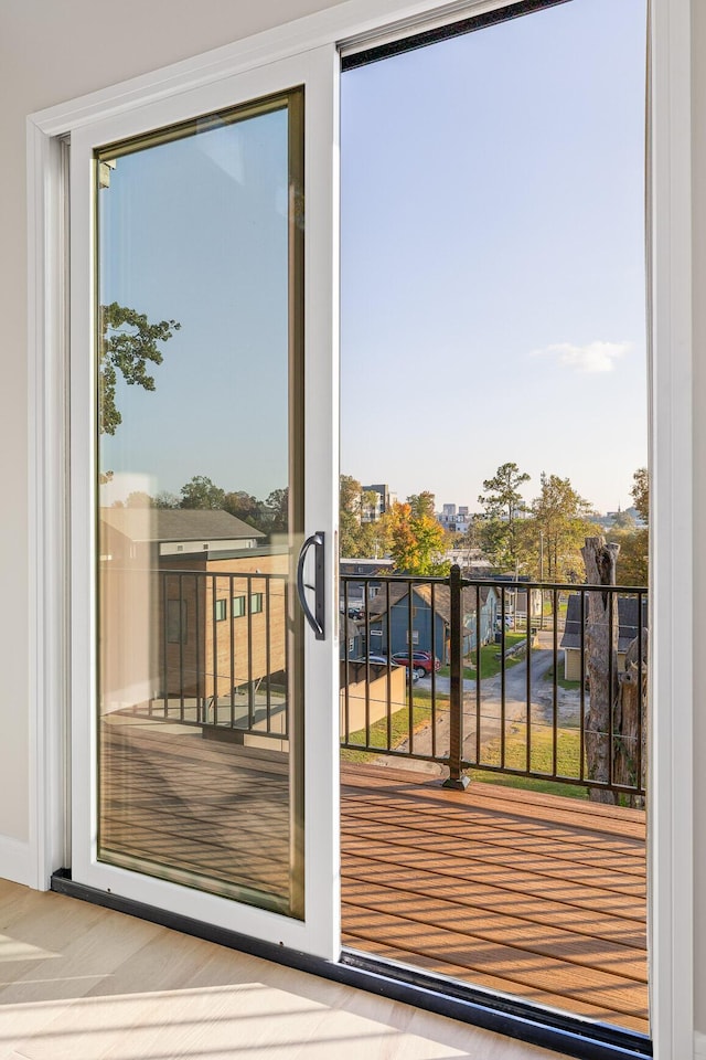 view of doorway to outside