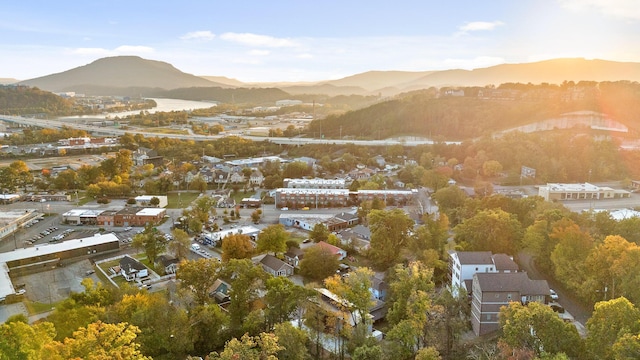 bird's eye view featuring a mountain view