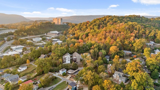 aerial view featuring a mountain view