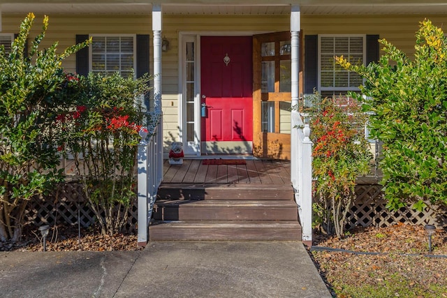 view of exterior entry