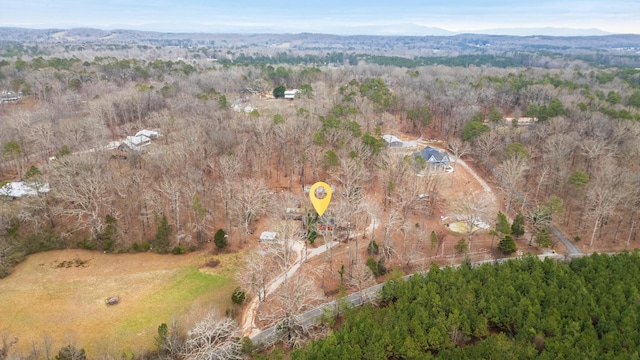 bird's eye view featuring a mountain view