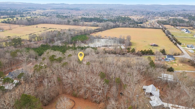 drone / aerial view featuring a rural view