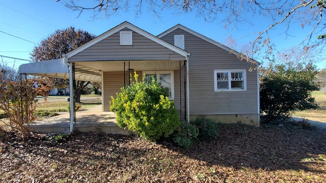 exterior space with covered porch