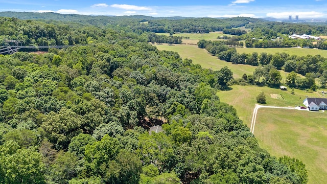 aerial view with a mountain view