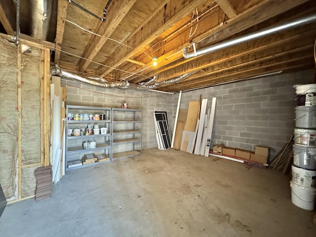 view of basement