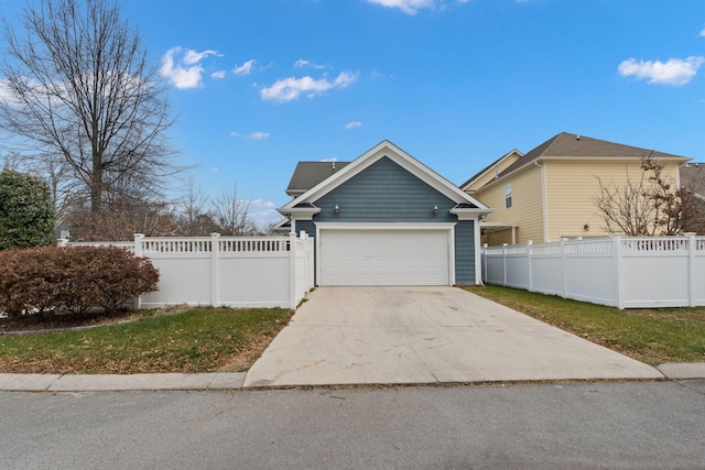 exterior space featuring a garage