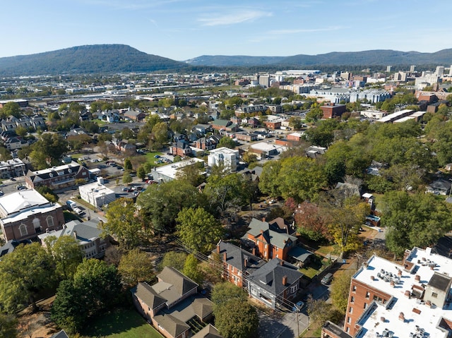 aerial view featuring a mountain view