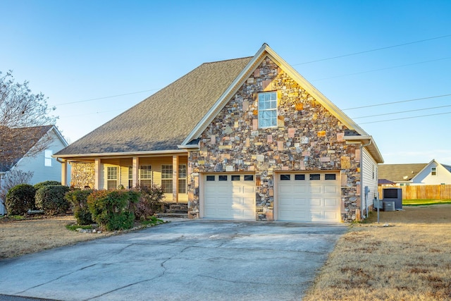 view of front facade with a garage