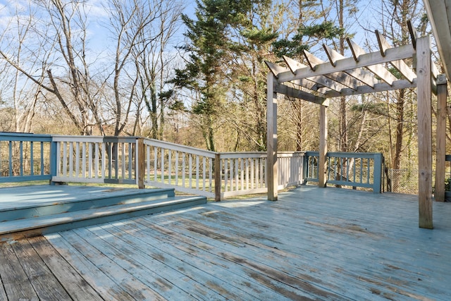 deck with a pergola