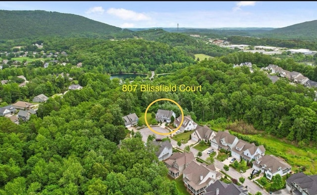 807 Blissfield Ct, Chattanooga, TN 37419 - aerial view of property and surrounding area featuring nearby suburban area