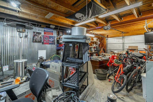 garage featuring a garage door opener