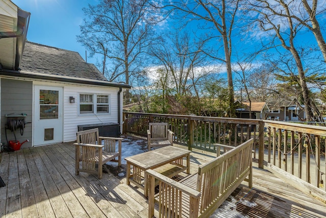 view of wooden deck