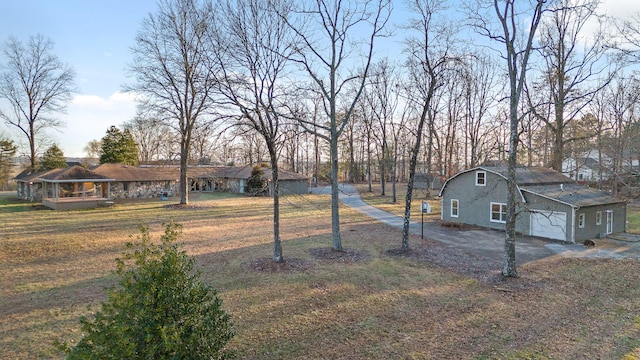 view of yard with a gazebo