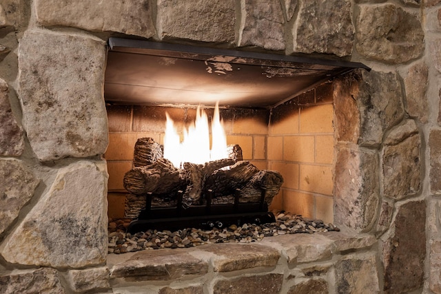 room details with a fire pit