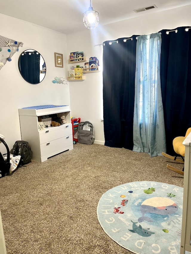 view of carpeted bedroom