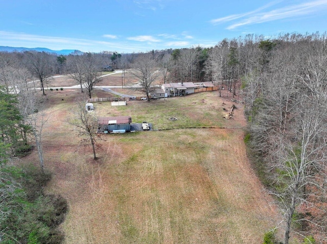 bird's eye view featuring a rural view