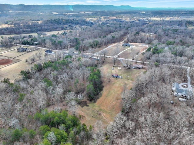 aerial view featuring a mountain view