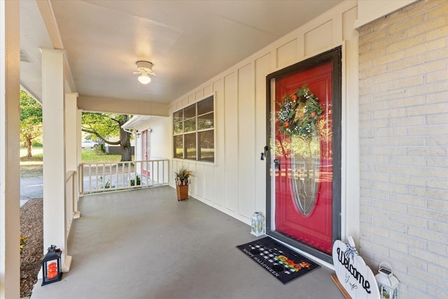 view of doorway to property