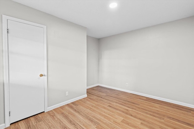 empty room featuring light wood-type flooring