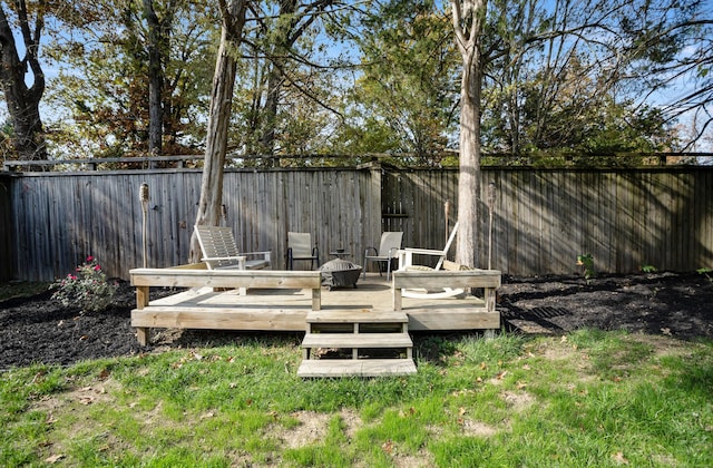 view of wooden deck