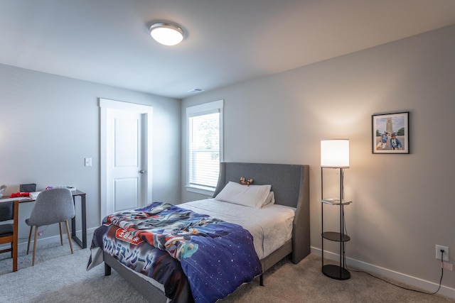 view of carpeted bedroom