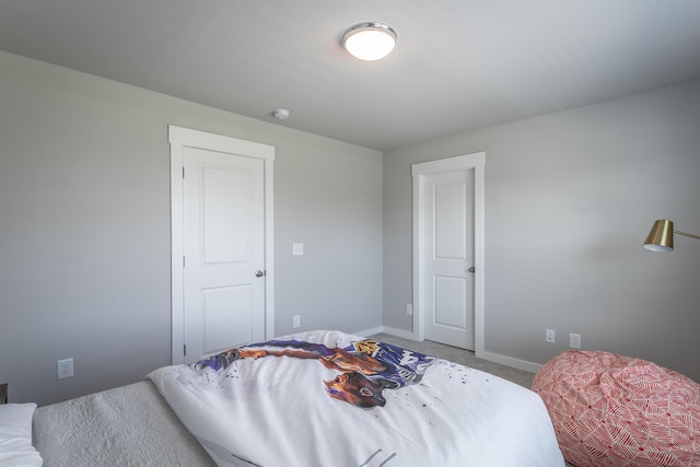 view of carpeted bedroom