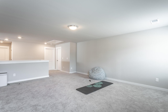 interior space with light carpet