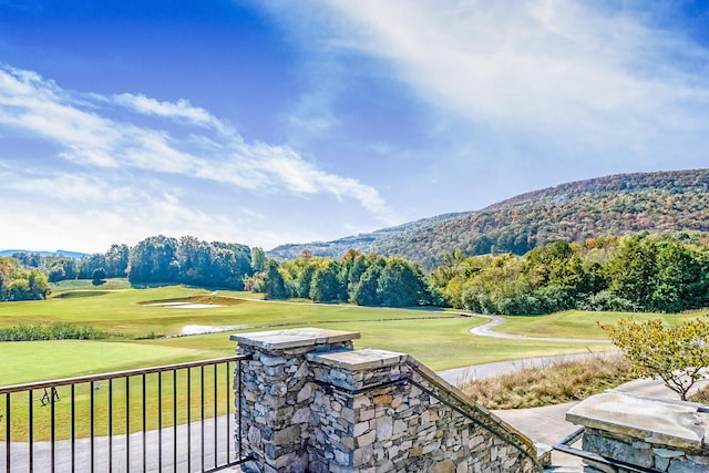 mountain view with golf course view