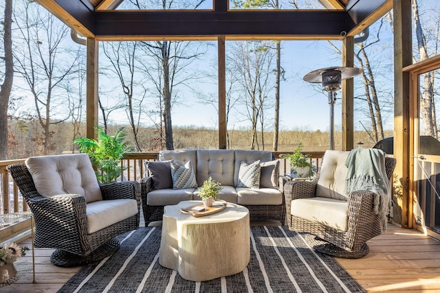 exterior space with an outdoor hangout area