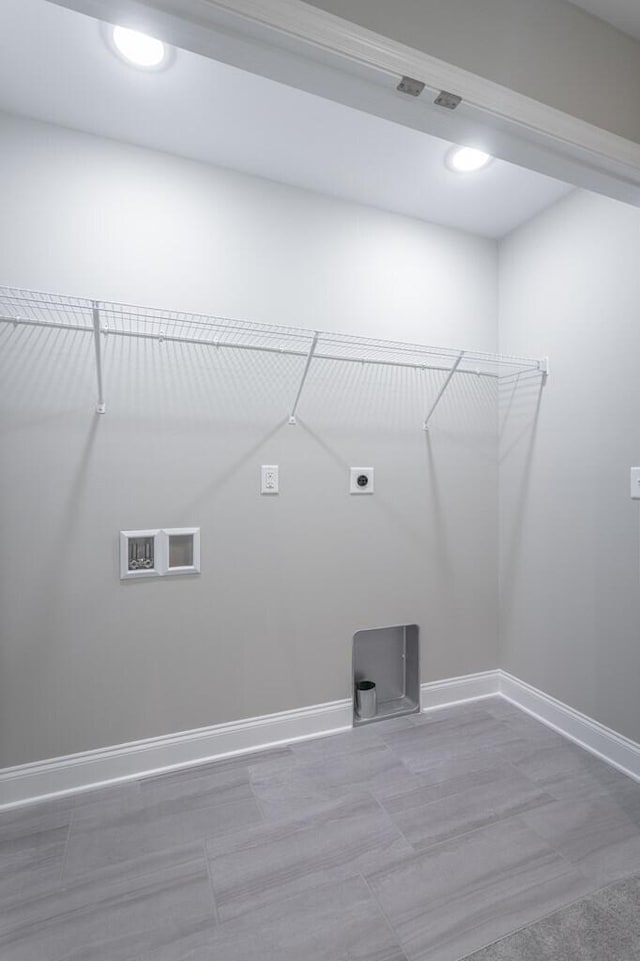 laundry room featuring hookup for an electric dryer