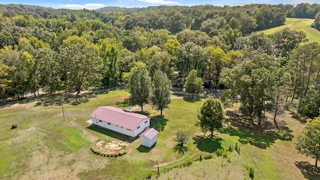 drone / aerial view featuring a rural view