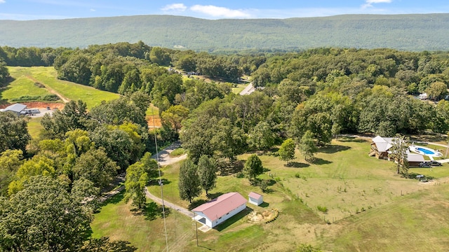 aerial view featuring a mountain view