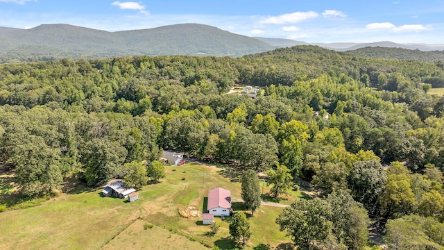 aerial view featuring a mountain view