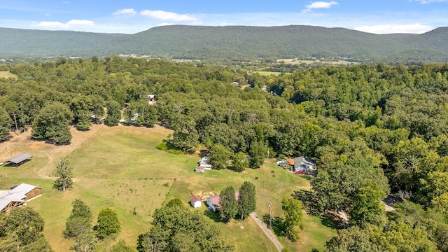 aerial view featuring a mountain view