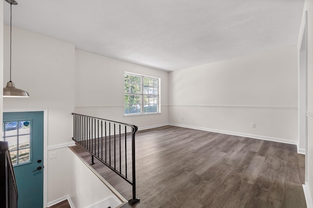 interior space with hardwood / wood-style floors