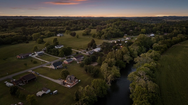 aerial overview of property's location featuring a forest