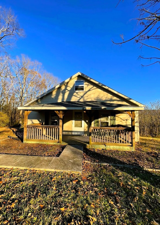 exterior space with covered porch