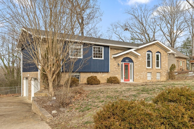 split foyer home with a garage