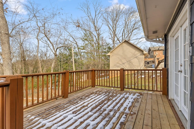 view of wooden terrace