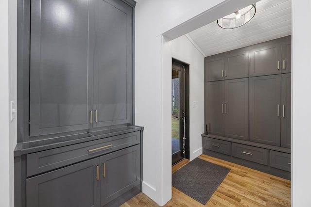 foyer featuring light wood-type flooring