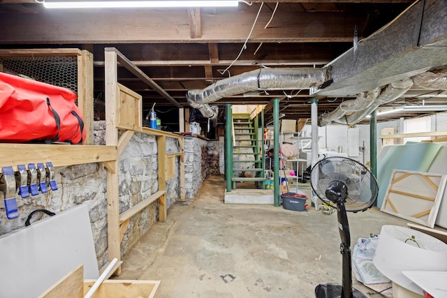 view of basement